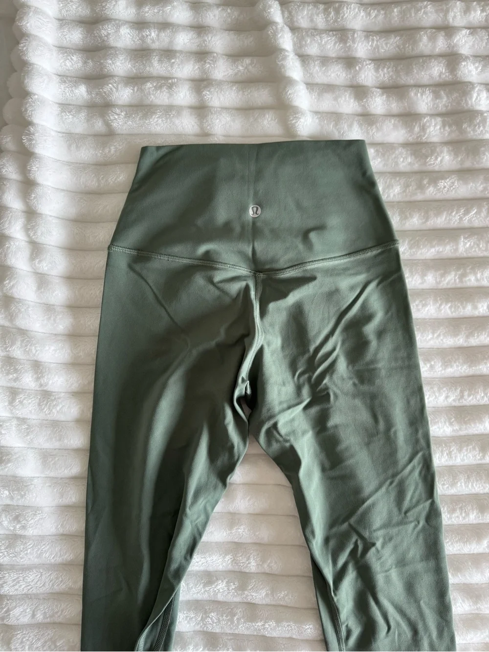 lululemon athletica Sage Green Leggings and Wrap Long Sleeve Top Set